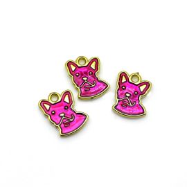 Pingente de ABS Esmaltado / 22x16mm - Pet - Cachorro (unid.)