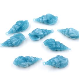 Pingente de Plástico Mesclado / 26x14mm - Caramujo (10 gramas)