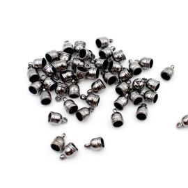 Terminal de ABS / 12x8mm - Redondo (10 gramas)-Grafite