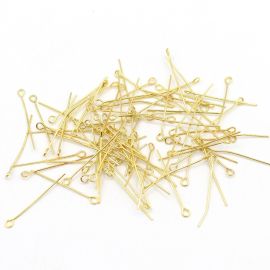 Alfinete Com Volta 50mm / Importado (50 Gramas)-Dourado