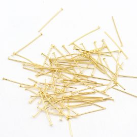 Alfinete de Cabeça 30mm / Importado (50 Gramas)-Dourado