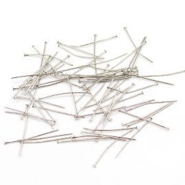 Alfinete de Cabeça 30mm / Importado (50 Gramas)-Níquel