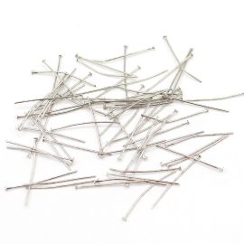 Alfinete de Cabeça 50mm / Importado (50 Gramas) - Níquel