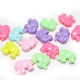 Mix Multicolorido Leitoso / 18x23mm - Elefante  (20 Gramas)