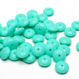 Conta Plástica Leitosa / 14mm - Disco (10 gramas)