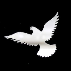 Aplique de Acrílico / 12x9cm - Pomba (Unidade)