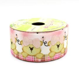 Fita de Gorgorão N°09 / 38mm - Ursinha - Xadrez (1 metro)