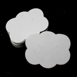 Cartela para Laço / 7,5x9mm - Nuvem (Pct. com 100 unidades) - Branca