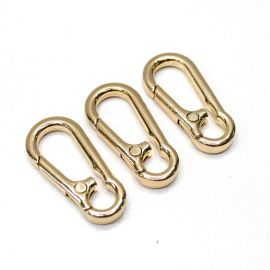 Fecho Mosquetão / 38x18mm - Mosquetão (unidade) -Dourado