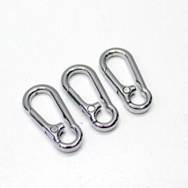 Fecho Mosquetão / 38x18mm - Mosquetão (unidade) -Níquel