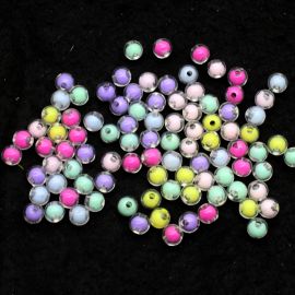 Mix Multicolorido / 8mm - Transparente com Miolo - Bola (10 gramas)