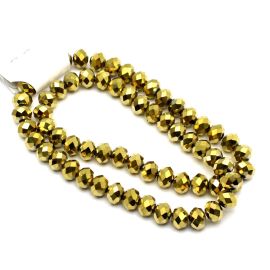 Rondela de Vidro 10mm / Metalizado (1 Fio)