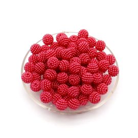 Conta Plástica / 10mm - Bola Amora (10 gramas) - Vermelho