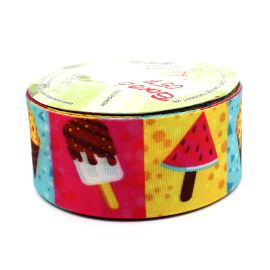 Fita de Gorgorão N°09 / 38mm - Sorvete e Picolé (1 metro)