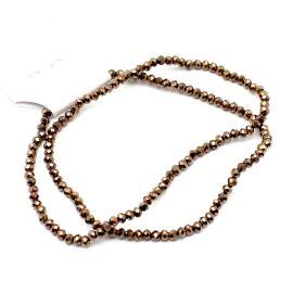 Rondela de Vidro 2mm / Metalizada (1 Fio)