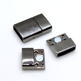Fecho de Metal / 23x16mm - Imã (PAR) - Grafite