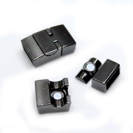 Fecho de Metal / 24x14mm - Imã (PAR) - Grafite