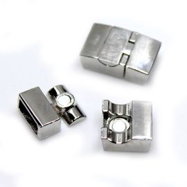 Fecho de Metal / 24x14mm - Imã (PAR) - Níquel