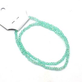 Rondela de Vidro 2mm / Transparente Furta-Cor (1 Fio)