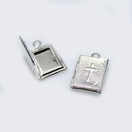 Relicário Níquel / Pingente de Metal - 17x11mm (Unidade)