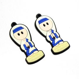 Pingente Emborrachado / 54x21mm - Madre Tereza de Calcutá (Unidade)