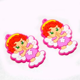 Pingente Emborrachado / 54x37mm - Santo Anjo (Unidade)