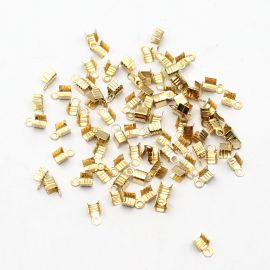 Garra de Alumínio / 7x4mm - (Pct. c/ 100 unidades)-Dourado
