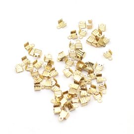 Garra de Alumínio / 7x5mm - (Pct. c/ 100 unidades)-Dourado