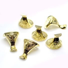 Pé Egípcio / 28x24mm - (unidade)-Dourado