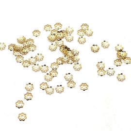 Tulipa de Aluminío / 6mm (Pct. com 100 unidades) -Dourado