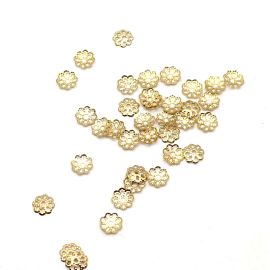 Tulipa de Aluminío / 6mm - Flor (Pct. com 100 unidades) -Dourado