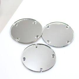 Paetê de Acrílico Espelhado com Furo / 32mm - Redondo (100 unidades)