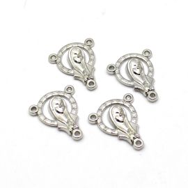 Salve Rainha de Metal / 25x21mm - N.Senhora (unidade) - Níquel