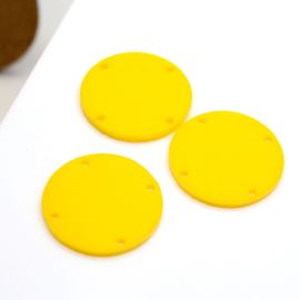 Paetê de Acrílico Leitoso / 32mm - Redondo - 4 Furos (unidade)
