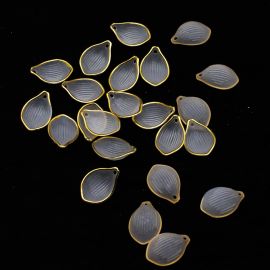 Pingente de Plástico ABS / 22x15mm - Petala com Borda (10 gramas)