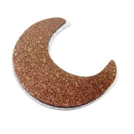 Aplique de E.V.A com Glitter / 8x6,5cm - Lua - Tema Junino