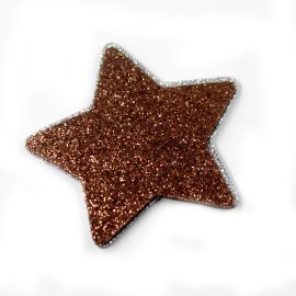 Aplique de E.V.A com Glitter / 6x6,5cm - Estrela - Tema Junino