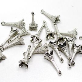 Pingente de Plástico ABS / 30x11mm - Torre Eiffel (10 gramas)