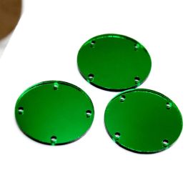 Paetê de Acrílico Espelhado / 28mm - Redondo - 4 Furos (UNIDADE)