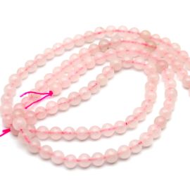 Fio de Pedra Natural / 6mm - Bola de Ágata Rosa (Aprox.: 60 Unidades)