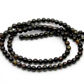 Fio de Pedra Natural / 6mm - Olho de Falcão (Aprox.: 60 Unidades)