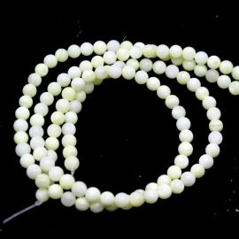 Fio de Pedra Natural / 6mm - Bola de Ágata Amarela (Aprox.: 60 Unidades)