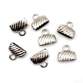 Terminal de Metal 14X12mm / Para Colagem (Unidade)-Níquel