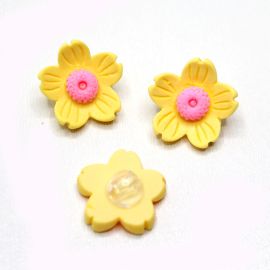 Entremeio Botão de Resina / 21mm - Flor (Unidade)