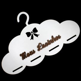 Cabide Porta Laço / 39x23cm - MDF Branco (UNIDADE)