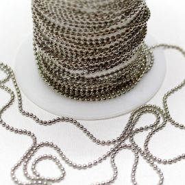 Corrente de Bolinha em Metal / 1mm (1 metro)