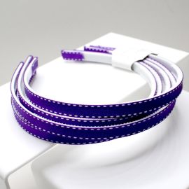 Tiara Encapada com Fita Gorgorão / 15mm - Detalhe Tipo Costurado (Unidade)