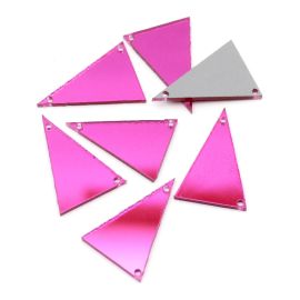 Acrílico Espelhado com Furo / 30x20mm - Triangulo - Print Glass (30 unidades)