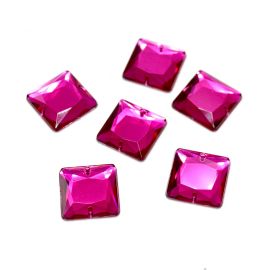 Chaton de Acrílico com Furo (1ªLinha) / 19X19mm - Quadrado (unidade)