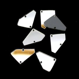 Acrílico Espelhado com Furo / 25x18mm - Print Glass - Hexágonal (30 unidades)